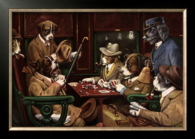 His Station and Four Aces - Cassius Marcellus Coolidge Paintings